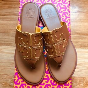 Tory Burch Jamie Full Logo thong sandals.